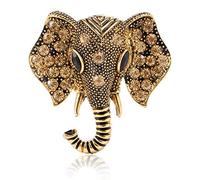 Spilla a forma di elefante in cristallo, stile vintage, idea regalo per donne, processo professionale