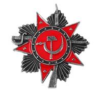 Spilla a forma di falce a stella rossa socialista, Klein, Metallo non prezioso
