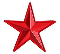 Spilla a forma di falce a stella rossa socialista, Klein, Metallo non prezioso