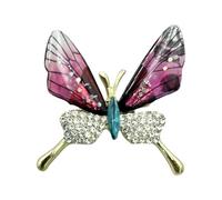 Spilla a forma di farfalla con strass alla moda, gioielli artigianali in lega, regali per le donne, occasioni festive, abbigliamento da sera, cappello a farfalla, spilla per abiti da festival, Misura