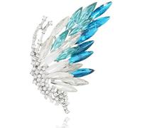 Spilla a forma di farfalla, da donna, a forma di girasole, con strass, elegante, ideale come regalo per matrimoni, Middle, Metallo, Nessuna pietra preziosa