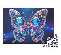Spilla a forma di farfalla in pietra preziosa, puzzle da 1000 pezzi, ali di farfalla in cristallo, gioco educativo per adulti, decorazione per la casa,stimolante, per compleanni, 52x38 cm, regali