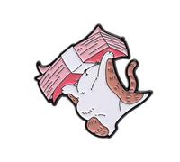 Spilla a forma di felino, accessorio in lega per giacche, borse, cappelli, per gli appassionati di giocoso felino, Misura unica, come descritto