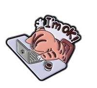 Spilla a forma di felino, accessorio in lega per giacche, borse, cappelli, per gli appassionati di giocoso felino, Misura unica, come descritto