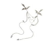 Spilla a forma di fenici alla moda per donne e uomini, spilla con perle e nappe, elegante accessorio per occasioni formali e accessori per feste, One Size, come descritto