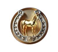 Spilla a forma di ferro di cavallo per regali simbolo della fortuna materiali in acciaio inossidabile fascino vintage leggero pin accessorio cavallo pin pin