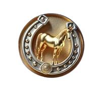 Spilla a forma di ferro di cavallo per regali simbolo della fortuna materiali in acciaio inossidabile fascino vintage leggero pin accessorio pin oro pin