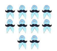 Spilla a forma di fiocco con baffi blu, 10 pezzi, per giacche, borse, cappelli, resistente all'usura, in lega, versatile, spilla blu