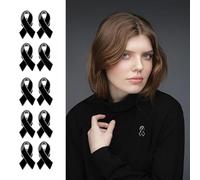 Spilla a forma di fiocco per la sensibilizzazione sul cancro al seno, spilla in metallo, bottoni decorativi per vestiti per cause sociali nastri