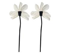 Spilla a forma di fiore 3D, 1 paio di spille in tessuto di organza, spilla a forma di nastro con fiore 3D, per abito fai da te, decorazione per giacca e matrimonio, accessorio per gioielli, Materiale