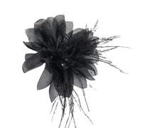 Spilla a forma di fiore con perle, applique fai da te per jeans, cappelli, borse, sciarpe, tende, vestiti, accessori da cucire, decorazione per abiti da festa, Nero , Taglia unica