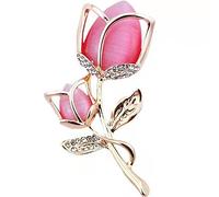 Spilla a forma di fiore di lavanda con strass di cristallo spilla a tulipano accessori eleganti gioielli da donna spille e spille moda gioielli da sposa fiori spilla da bavero, strass, seta, non noto