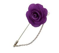 Spilla a forma di fiore di rosa per uomo con catena lunga e frangia, spilla da bavero in tessuto, per migliorare l'immagine, accessori per abiti, testimone dello sposo, accessori per abiti da sposa