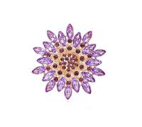 Spilla a forma di fiore di strass grande cristallo spilla da spilla per matrimonio, festa, compleanno, danza, banchetto, vestito, Plastica Metallo