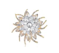 Spilla a forma di fiore di strass grande cristallo spilla da spilla per matrimonio, festa, compleanno, danza, banchetto, vestito, Plastica Metallo