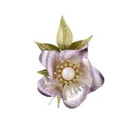 Spilla a forma di fiore leggera con perno sicuro Dettaglio floreale delicato versatile accessorio gioielli dettagliato petalo texture pin, Misura unica, come descritto