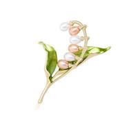 Spilla a forma di fiore ornata con perle versatile in lega di accessori per abbigliamento per un outfit elegante elegante spilla con perle