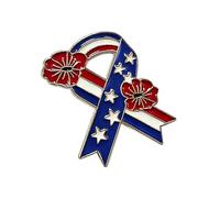 Spilla a forma di fiore patriottico per il giorno dell'indipendenza, leggera, sicura da indossare per celebrazioni ed eventi, gioielli commemorativi, Misura unica, come descritto