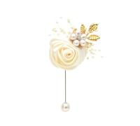 Spilla a forma di fiore per cerimonia nuziale, ballo di fine anno, cerimonia, banchetto, matrimonio, bouquet, sposo, testimoni dello sposo, sposa, asola, fiori all'occhiello, 1PCS, fibra sintetica
