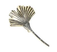 Spilla a forma di foglie con chiusura sicura, delicata sulla pelle, elegante per l'uso quotidiano o per feste, matrimoni, One Size, come descritto