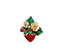 Spilla a forma di fragola, frutto delizioso, fiore, spilla a forma di fragola, chiusura per sciarpa in seta da sposa, abbigliamento, fai da te, cappelli, borse, accessori