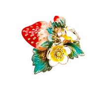 Spilla a forma di fragola, sofisticata, colorata, elegante, dai colori vivaci, accessorio per costumi e miglioramenti, Medium, come descritto
