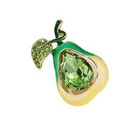 Spilla a forma di frutta in lega alla moda con colori vivaci che si abbinano sia all'abbigliamento casual che formale alla moda gioielli accessori fibbia spilla, Misura unica, come descritto