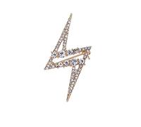 Spilla a forma di fulmine con strass, da uomo, alla moda, delicata, con zirconi cubici, accessori per abiti e gioielli, Metallo, Zirconia cubica
