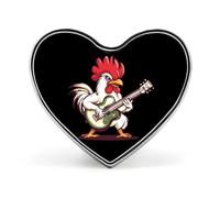 Spilla a forma di gallo che suona la chitarra per donne e uomini, spilla a forma di cuore per feste e matrimoni