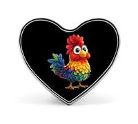 Spilla a forma di gallo e pollo per donne e uomini, spilla a forma di cuore per feste e matrimoni