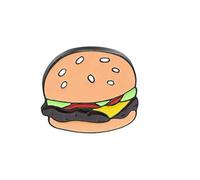 Spilla a forma di gambe di pollo con hamburger, stile cartone animato, per abbigliamento, borse, giacche, cappelli, maglioni, accessori, hamburger, durevole e pratico, alla moda