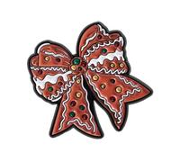 Spilla a forma di gattino natalizio, fiocco di pan di zenzero, gioielli festivi, regalo per feste, abiti, accessori, spilla per Natale, Einheitsgröße, come descritto