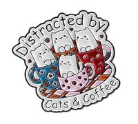 Spilla a forma di gatto a forma di gatto, in lega leggera e robusta, accessorio per animali domestici, per amanti degli animali domestici, Misura unica, come descritto