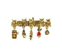 Spilla a forma di gatto bohémien, per donne e ragazze, vintage, Vunisex, con gatti seduti, da appendere, per corpetto, spille da bavero, carino, cartone animato, retrò, gattino, animale, Natale, feste