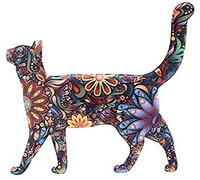 Spilla a forma di gatto che cammina con ciondolo a forma di animale spilla alla moda da donna distintivi per abito da sposa gioielli da donna piccolo regalo 6,5 cm x 4,8 cm bello e attraente