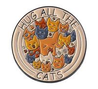 Spilla a forma di gatto con scritta giocosa a forma di gatto, leggera e resistente, in lega, accessorio per animali domestici, per amanti degli animali domestici, spilla a forma di lettera dei cartoni