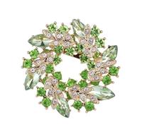 Spilla a forma di girasole con strass colorati da donna abito cappello decorazione, 5.1 cm x 5.1 cm, Zinco, Non pietra preziosa