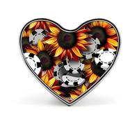 Spilla a forma di girasole Wsop Poker a forma di cuore, spille da bavero, cravatta, abiti, accessori per matrimoni e compleanni, per uomini e donne, Love form, Metallo