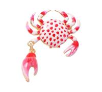 Spilla a forma di granchio con conchiglia a pois per il | Gioielli alla moda in lega con ciondolo a forma di artiglio per l'uso quotidiano e un accento sul risvolto