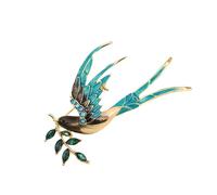 Spilla a forma di gufo mistico con strass, robusta struttura in metallo, stile vintage, ideale per lei o per lui, elegante accessorio a forma di gufo, Misura unica, come descritto