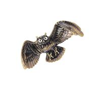 Spilla a forma di gufo mistico con strass, robusta struttura in metallo, stile vintage, ideale per lei o lui, gioiello regalo, Medium, come descritto