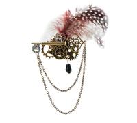 Spilla a forma di ingranaggio vintage steampunk, spilla gotica da bavero, gioielli per donne e uomini, per feste di Halloween, costume da bavero, Misura unica, come descritto