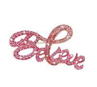 Spilla a forma di lettere alla moda per spilla delicata con accenti di cristallo spilla da donna, One Size, come descritto