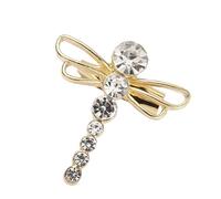 Spilla a forma di libellula, multiuso, divertente, sofisticata, dal design elegante, accessorio portatile alla moda per artisti e abbigliamento quotidiano con strass, One Size, come descritto