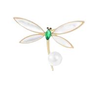 Spilla a forma di libellula, multiuso, divertente, sofisticata, dal design elegante, accessorio portatile alla moda per artisti e abbigliamento quotidiano con strass, One Size, come descritto