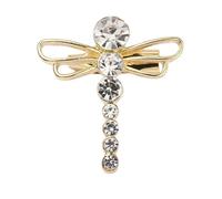 Spilla a forma di libellula, multiuso, divertente, sofisticata, dal design elegante, accessorio portatile alla moda per artisti e abbigliamento quotidiano con strass, Misura unica, come descritto