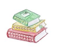 Spilla a forma di libro artistico con strass smaltati per espressione culturale e appassionati di moda alla ricerca di gioielli unici unisex, Misura unica, come descritto