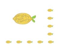 Spilla a forma di limone a goccia con olio e limone, in lega di zinco, spilla per il petto, accessori per gioielli, regali, as description, Plastica, come descrizione