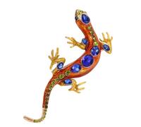 Spilla a forma di lucertola in stile antico, design unico in lega, accessorio alla moda per cappotto, borsa, decorazione, regalo di compleanno, elegante accessorio regalo, Medium, come descritto