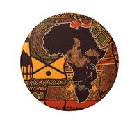 Spilla a forma di mappa africana con motivo etnico, 1 pezzo, 6,1 cm, rotondo, in metallo, con foto personalizzate, kit per artigianato, progetti di Natale fai da te, 20 pezzi, taglia unica